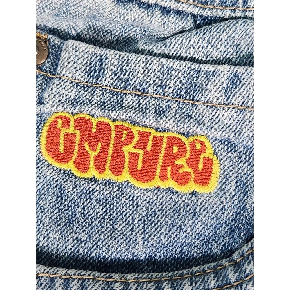 Empyre Jeans Men Small S 30x29 Baggy Wide Y2K Skater Streetwear Pants Light
